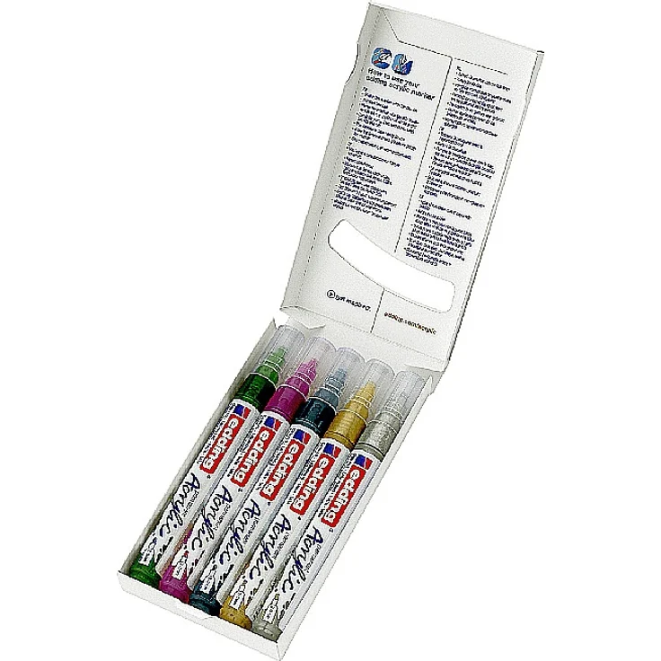 EDDING Acrylic Marker 5100 medium festlich 5Stück – Bild 2