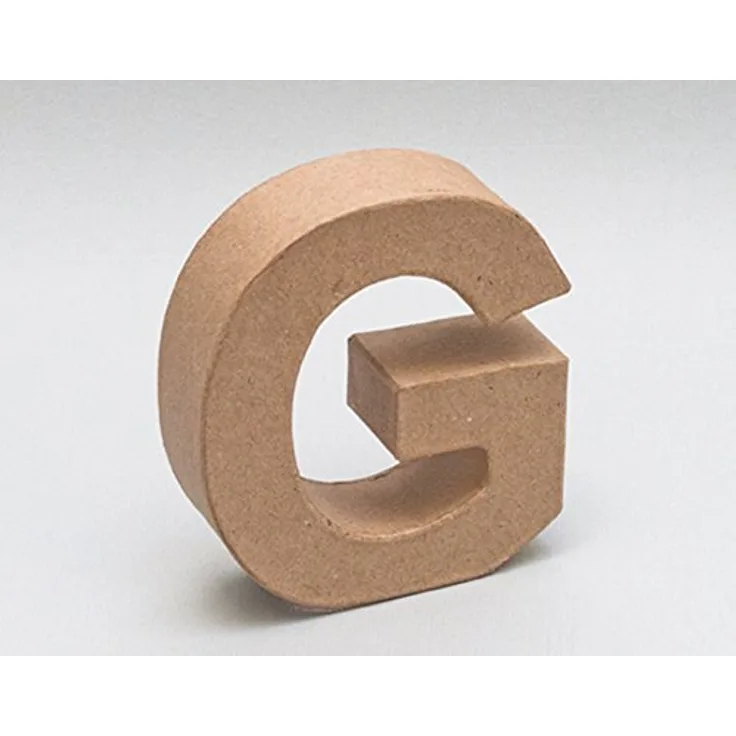 Pappmache Buchstabe G ca. 17,5 cm hoch, 5,5 cm dick