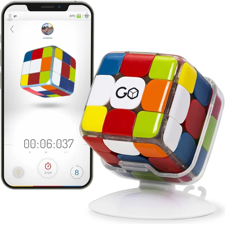 GoCube Edge Der intelligente und vernetzte smart Puzzle Zauberwürfel: STEM Spielzeug für Geschwindigkeit und Wetkampf