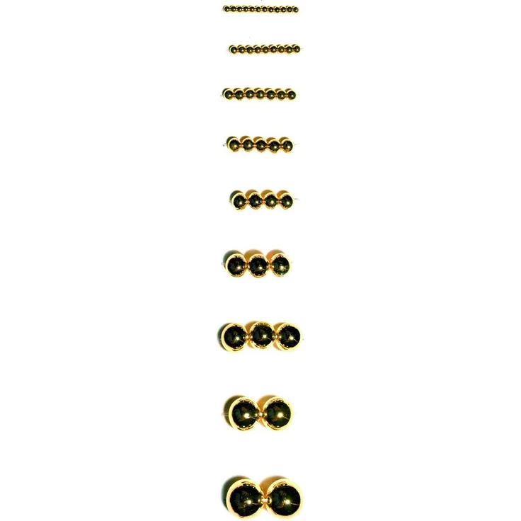 Metallic-Glorex Perle 10 mm 10 Stück, goldfarben