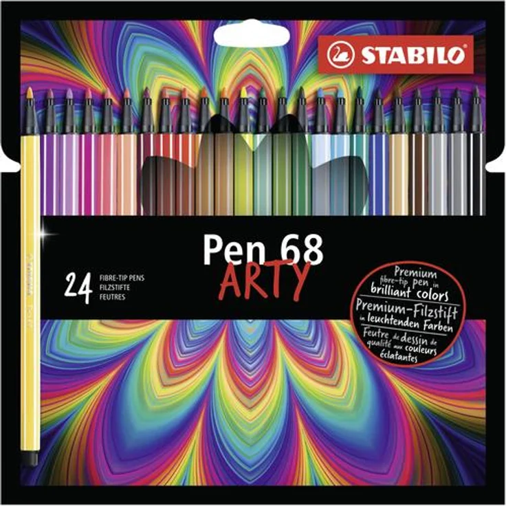 Premium-Filzstift - STABILO Pen 68 - ARTY - 24er Pack - mit 24 verschiedenen Far – Bild 1