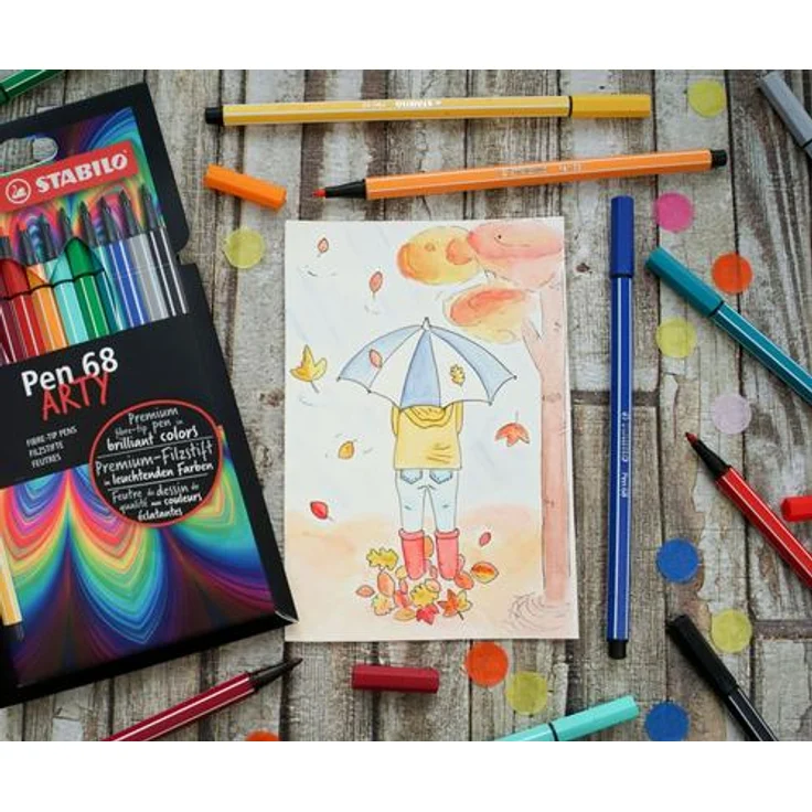 Premium-Filzstift - STABILO Pen 68 - ARTY - 24er Pack - mit 24 verschiedenen Far – Bild 4