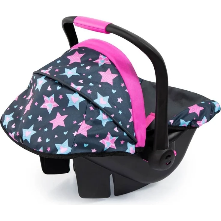 Bayer Design 67906AA Puppen-Autositz EasyGo, Puppenzubehör, passend zu Vario-Puppenwagen, mit Abdeckung, schwarz, Fee mit Muster – Bild 9