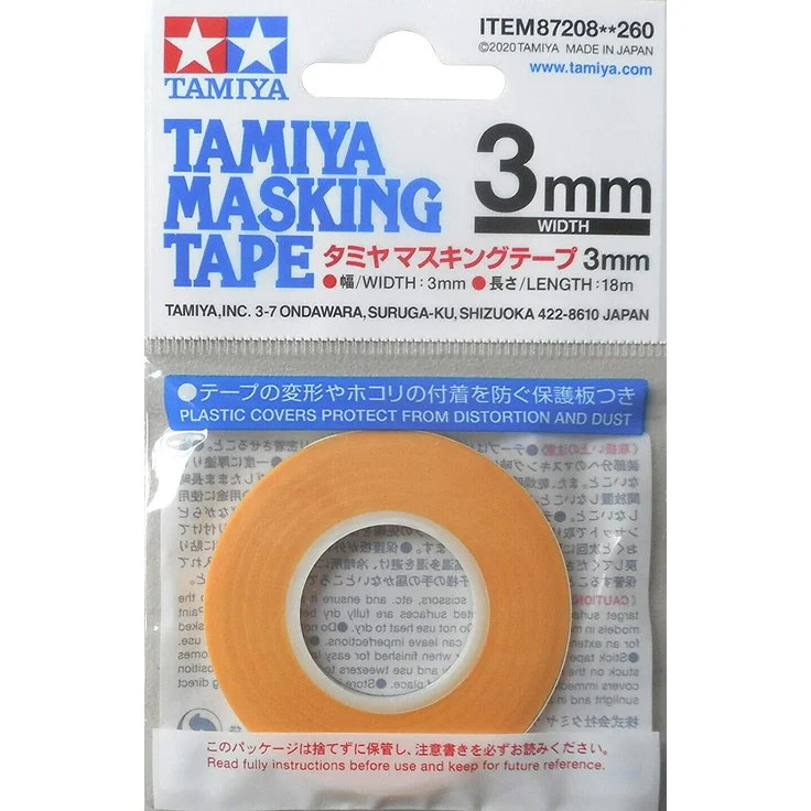 TAMIYA TAM87208 87208 Masking Tape 3 mm/18m, Modellbau, Zubehör