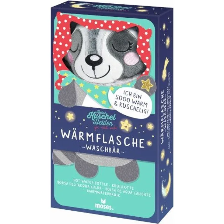 Kleine Kuschelhelden Wärmflasche Waschbär