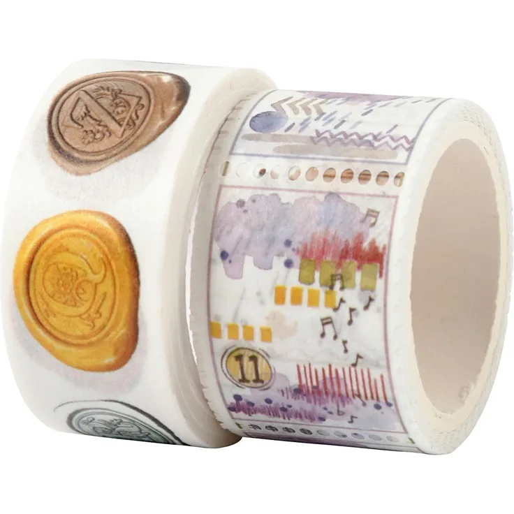 Creativ Company Washi Tape, L: 3+5 m, B: 20+25 mm, 2 Rolle/ 1 Pck.