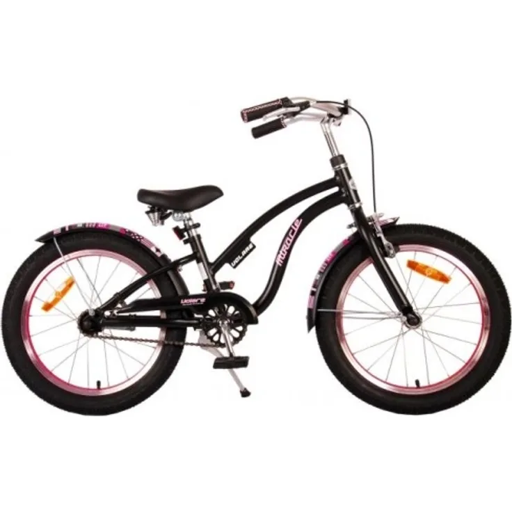Volare Miracle Cruiser Kinderfahrrad - Mädchen - 18 Zoll - Mattschwarz - Prime Collection