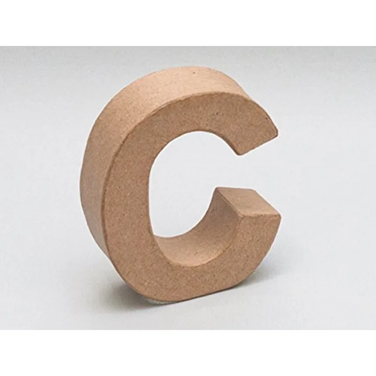 Pappmache Buchstabe C ca. 17,5 cm hoch, 5,5 cm dick