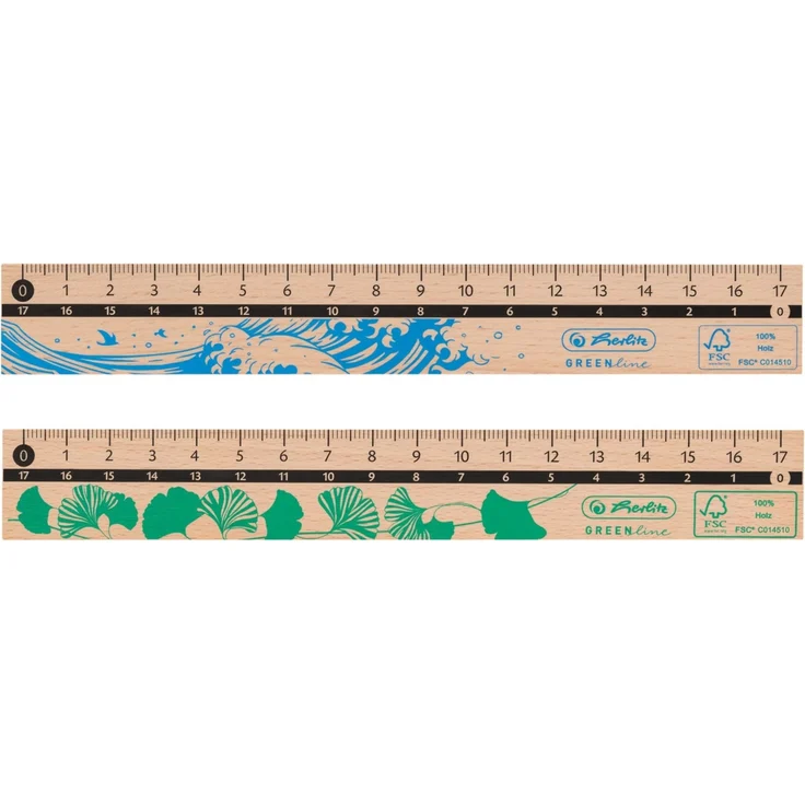 Herlitz Lineal 17cm GREENline aus Holz sortiert, 1 Stück - Preisvergleich – Bild 5