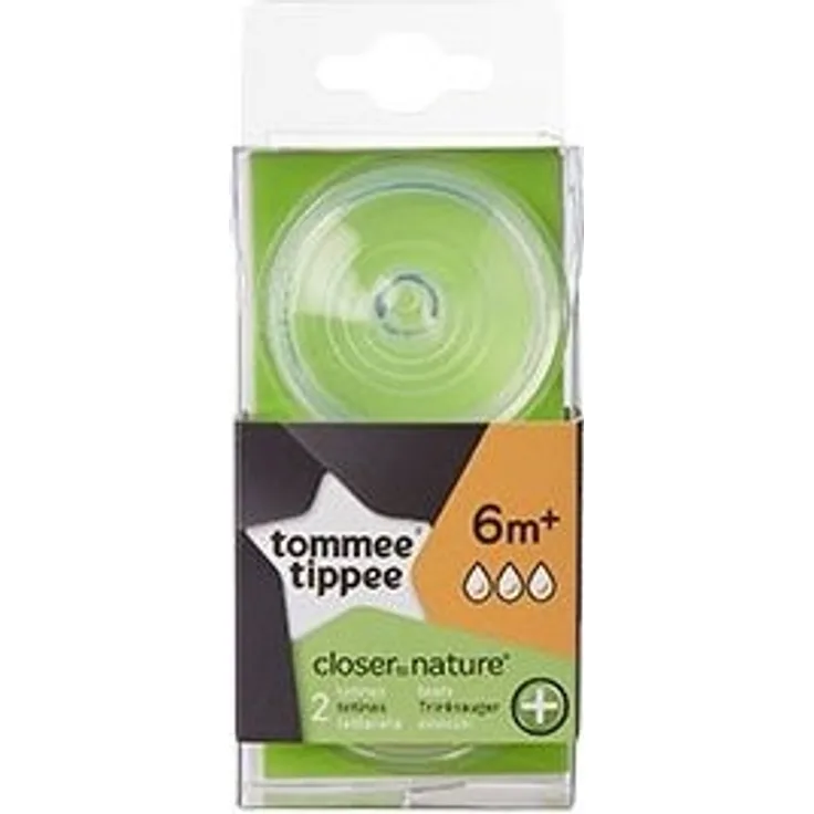 Tommee Tippee Anti-colic Silikonsauger 6m + 2 Stück (TT0158)