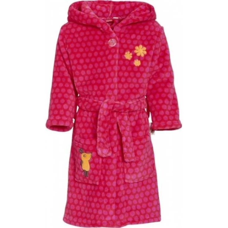 PLAYSHOES Girls Fleece-Bademantel Die Maus rot – Bild 2