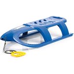 Kinderschlitten Bullet, Kunststoffschlitten in blau mit Zugseil ab 3 Jahre