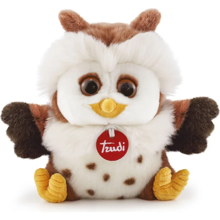 Trudi 24034 Klassik Plüschtier Eule Gek ca. 19 cm, Größe S, hochwertiges Stofftier mit weichen Materialien, Plüschfigur mit realistischen Details, waschbar, Kuscheltier für Kinder