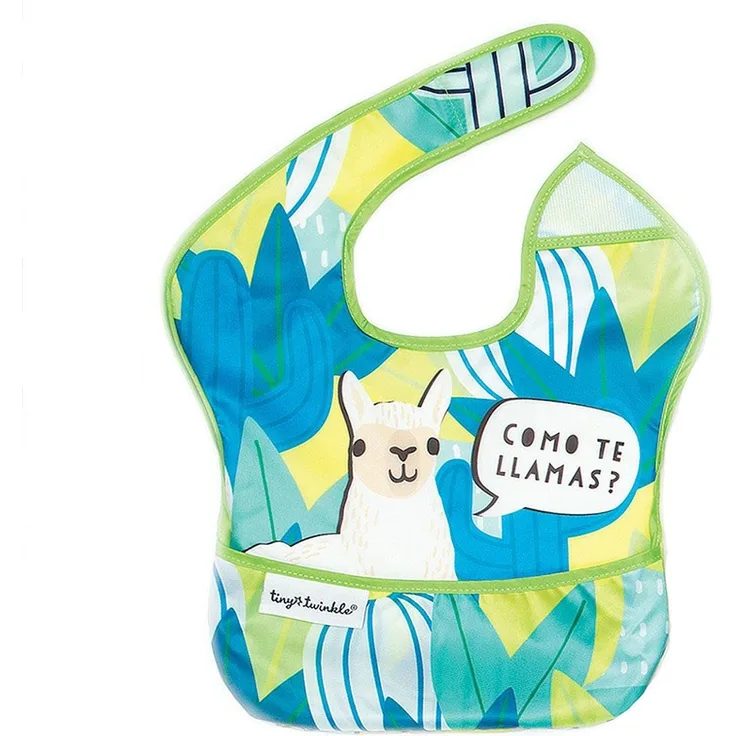 Tiny Twinkle EB-10 Lätzchen aus Repeltex wasserdicht mit Tasche Como te Llamas – 80 g