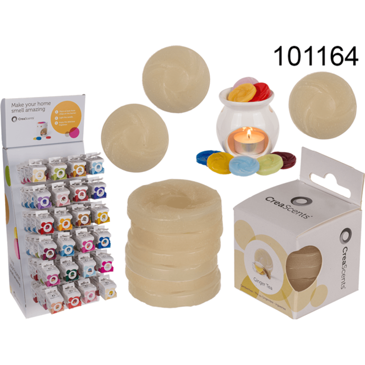 Creascents wachschips Ingwer-Tee 5 cm Creme 6 Stück