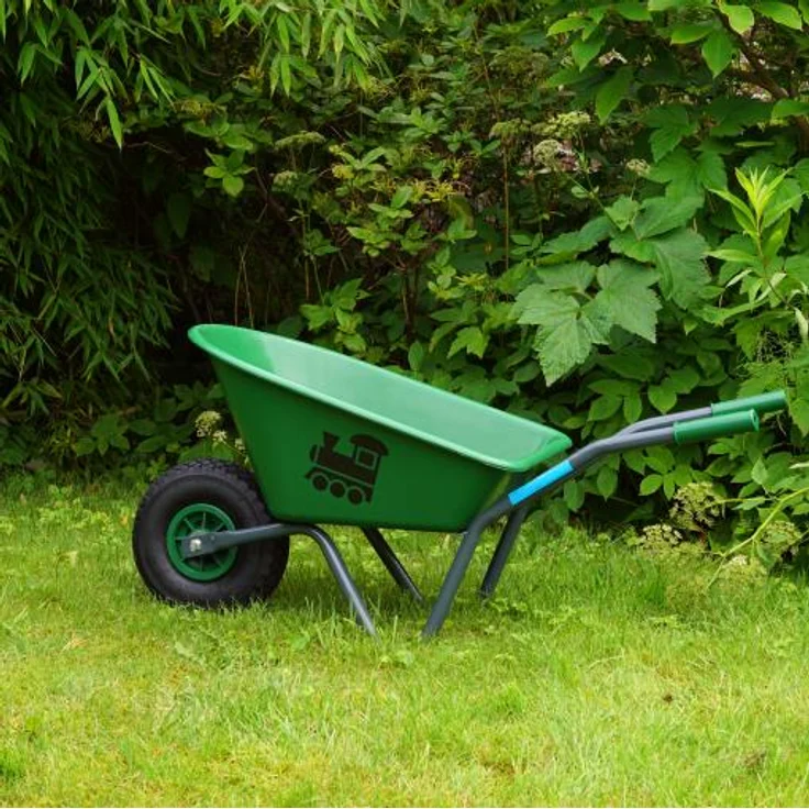 Kinderschubkarre Lokomotive Schiebkarre Metallschubkarre Gartenkarre – Bild 3