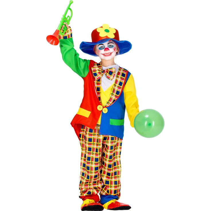 Kinder - Teenkostüm Clown Sockenschuss - 128 (7-8 Jahre) – Bild 4