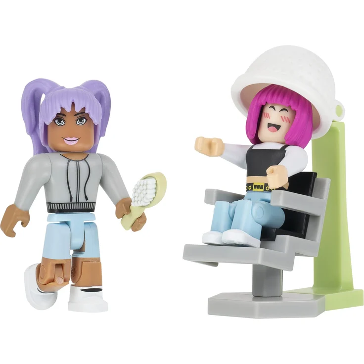 Roblox ROB0235 - Game Pack Brookhaven: Hair & Nails - 2er Figuren Pack mit Zubehör und Spielcode – Bild 1