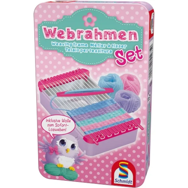 Schmidt Spiele Bring-mich-mit Webrahmen-Set Metalldose