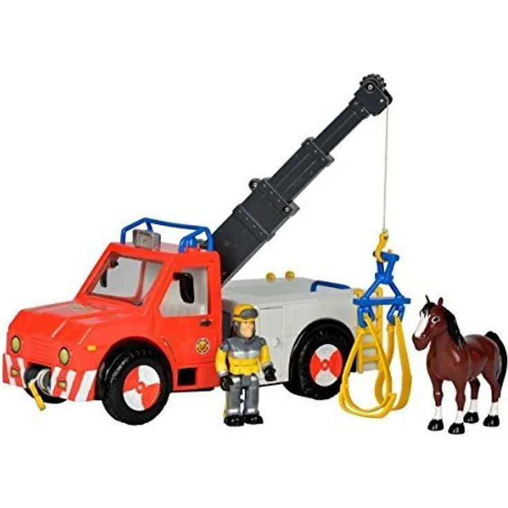 Feuerwehrmann Sam mit Figur und Pferd