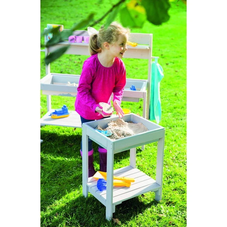 roba 'TINY' Deluxe Outdoor-Spieltisch mit Spielwanne, Sand- und Matschtisch, wetterfest, Massivholz, ab 18 Monaten – Bild 4
