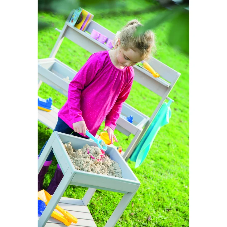 roba 'TINY' Deluxe Outdoor-Spieltisch mit Spielwanne, Sand- und Matschtisch, wetterfest, Massivholz, ab 18 Monaten – Bild 7