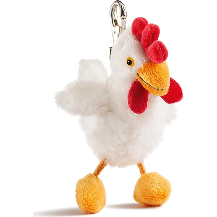 Schaffer Knuddel mich! Schaffer 192 Plüsch Schlüsselanhänger Huhn Brunhilde, Weiß