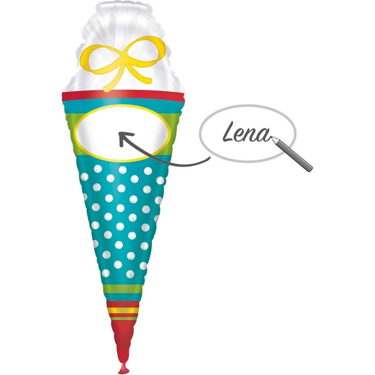 Folienballon Helium Schultüte zum Beschriften