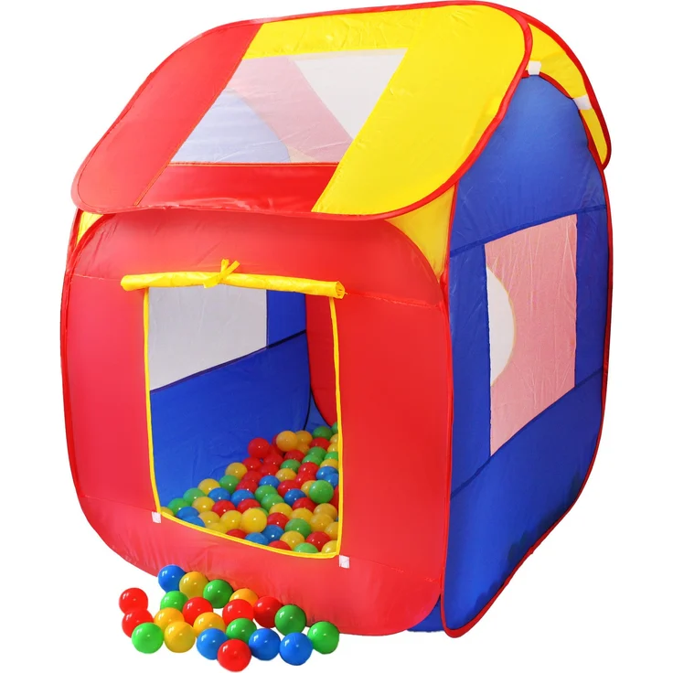 KIDUKU® Kinderspielzelt Bällebad Pop Up Spielzelt + 200 Bälle + Tasche für drinnen und draußen - Preisvergleich – Bild 1