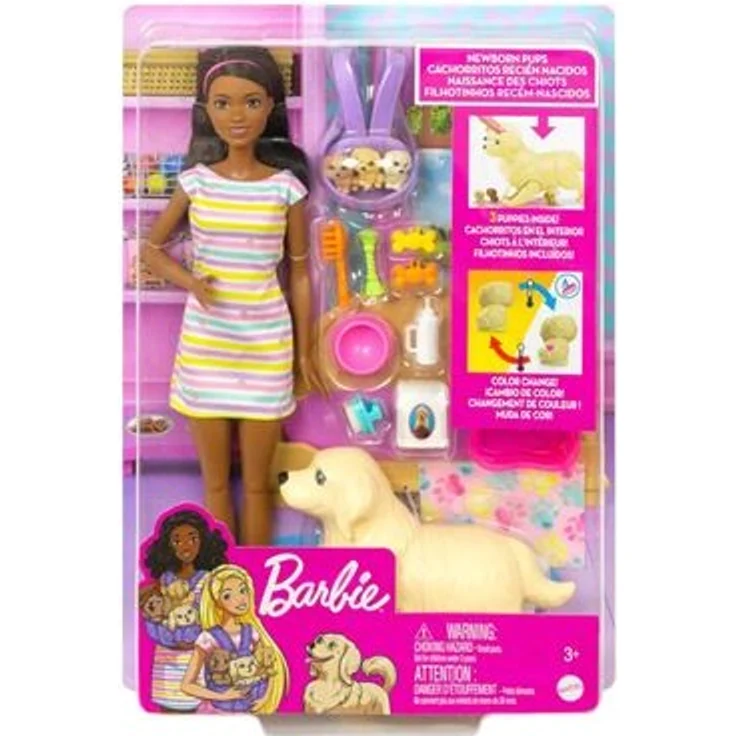 Mattel - Barbie Puppe mit Hund & Welpen – Bild 1