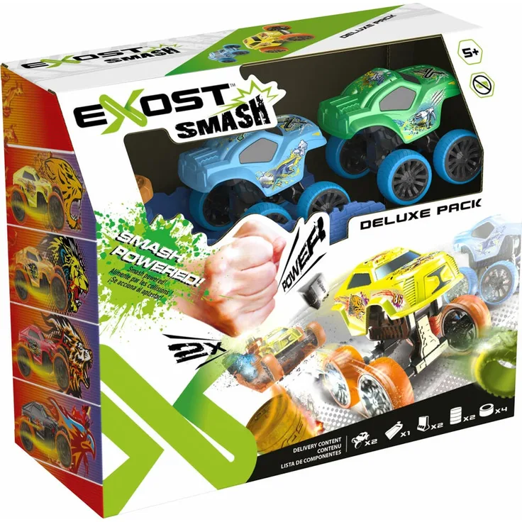 eXost Smash N Go Deluxe Pack ,Auto, Spielzeugauto, Racer, zufälliges Design, 20657, 1 Set, zufällige Auswahl