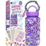 Purple Ladybug Trinkflasche Mädchen Bastelset mit Selbstklebendem Strass – Geburtstagsgeschenk für Mädchen von 6 -10 Jahren – Geschenk für Mädchen - Wasserflasche zum Selbstgestalten