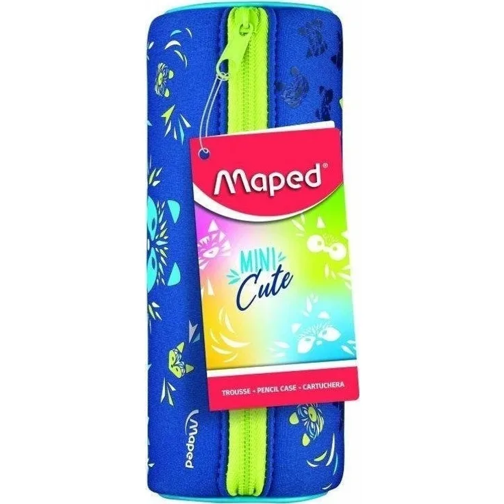 Mini Cute blue MAPED tube pencil case