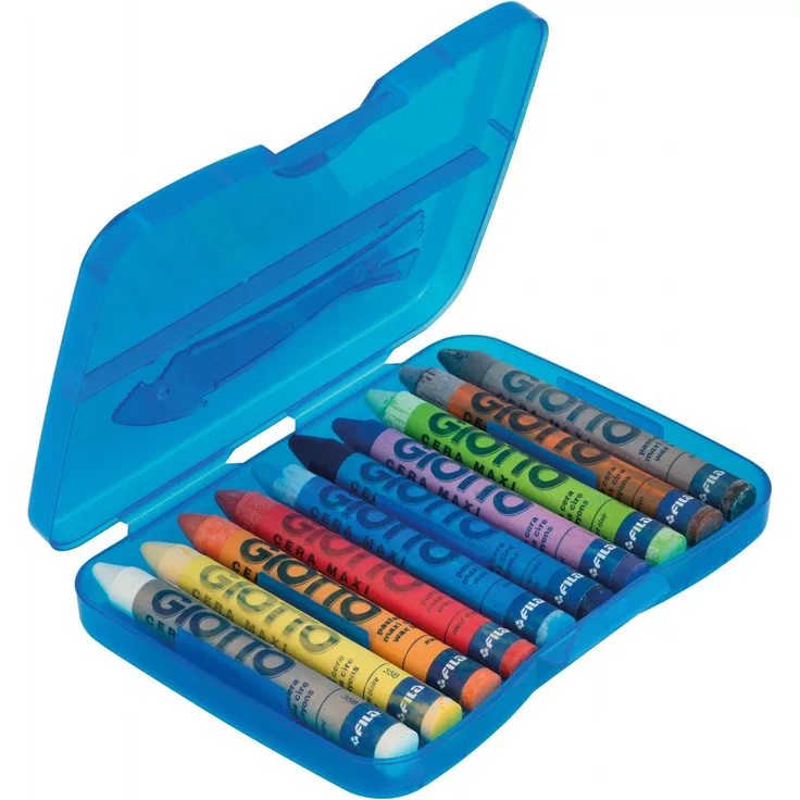 GIOTTO Cera Maxi Wachsmalstifte 10 Stifte in Kunststoffbox
