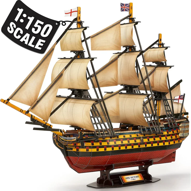 3D Puzzles große HMS Victory Segelschiff Modellbausatz Schiff Segelboot Modell Kits, Segelboot Schiffsset für Erwachsene für Erwachsene und Jugendliche Spielzeug, 189 Stück – Bild 1