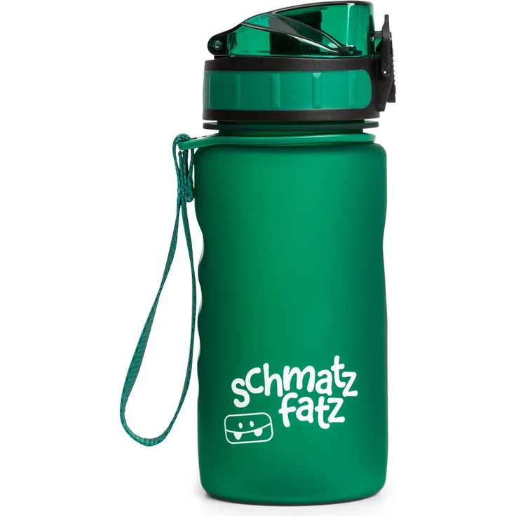 schmatzfatz Trinkflasche Sportflasche 350 ml 18 cm Tritan Grün – Bild 1