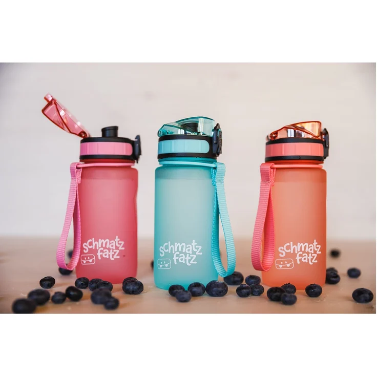 schmatzfatz Trinkflasche Sportflasche 350 ml 18 cm Tritan Grün – Bild 3