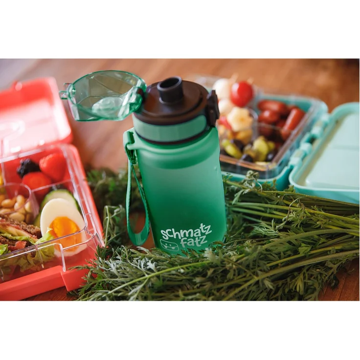 schmatzfatz Trinkflasche Sportflasche 350 ml 18 cm Tritan Grün – Bild 5