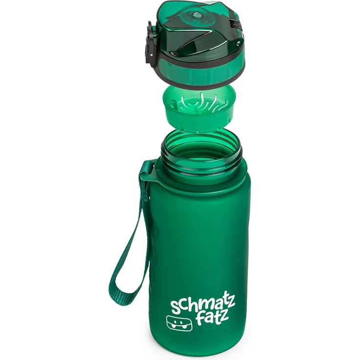 schmatzfatz Trinkflasche Sportflasche 350 ml 18 cm Tritan Grün – Bild 2