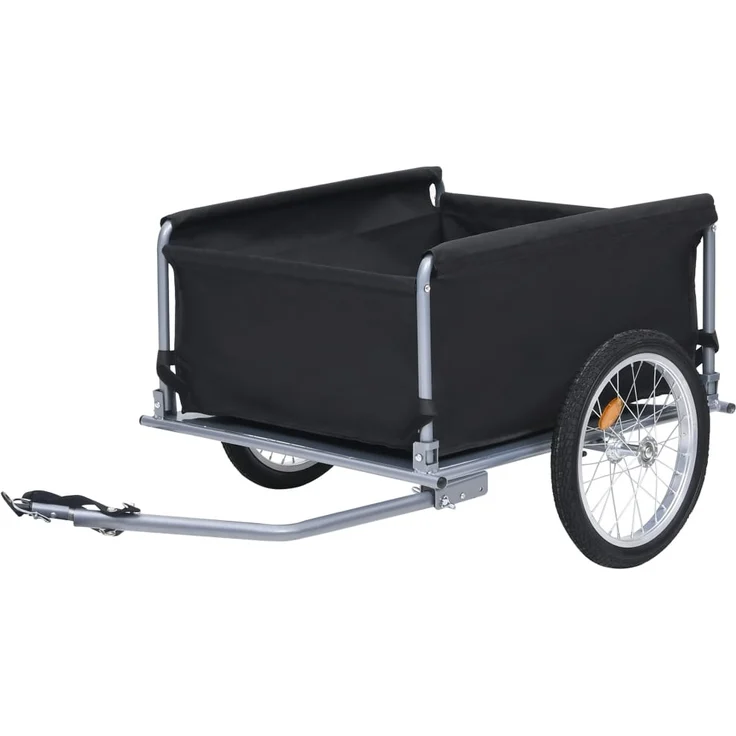 vidaXL Fahrrad-Lastenanhänger Schwarz und Grau 65 kg – Bild 2