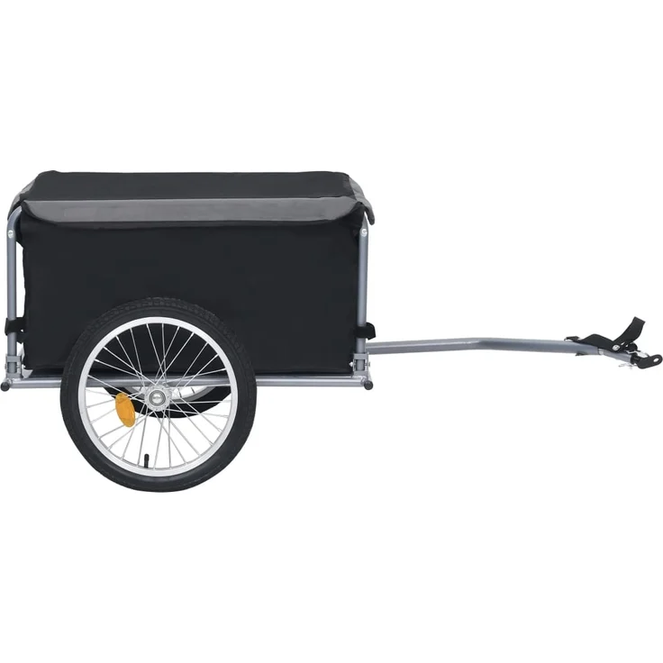 vidaXL Fahrrad-Lastenanhänger Schwarz und Grau 65 kg – Bild 3