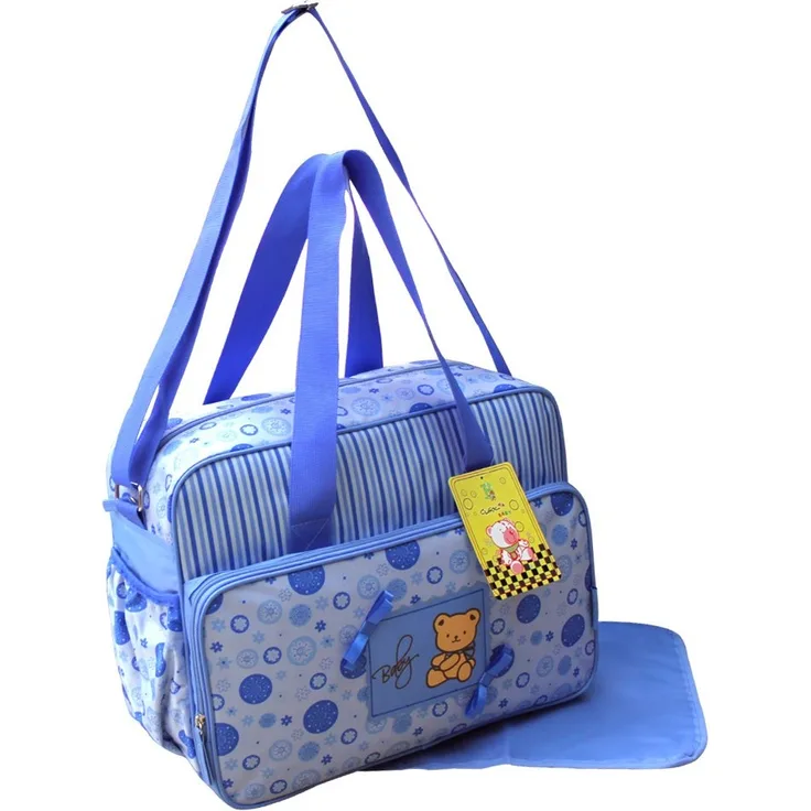 GMMH 2 tlg Wickeltasche Pflegetasche Windeltasche Babytasche Farbauswahl blau 2120