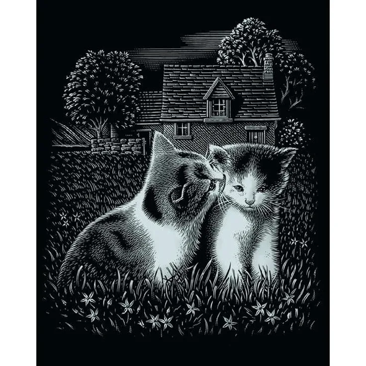 Mammut Scraper Silber gross - Spielende Katzen(136010)