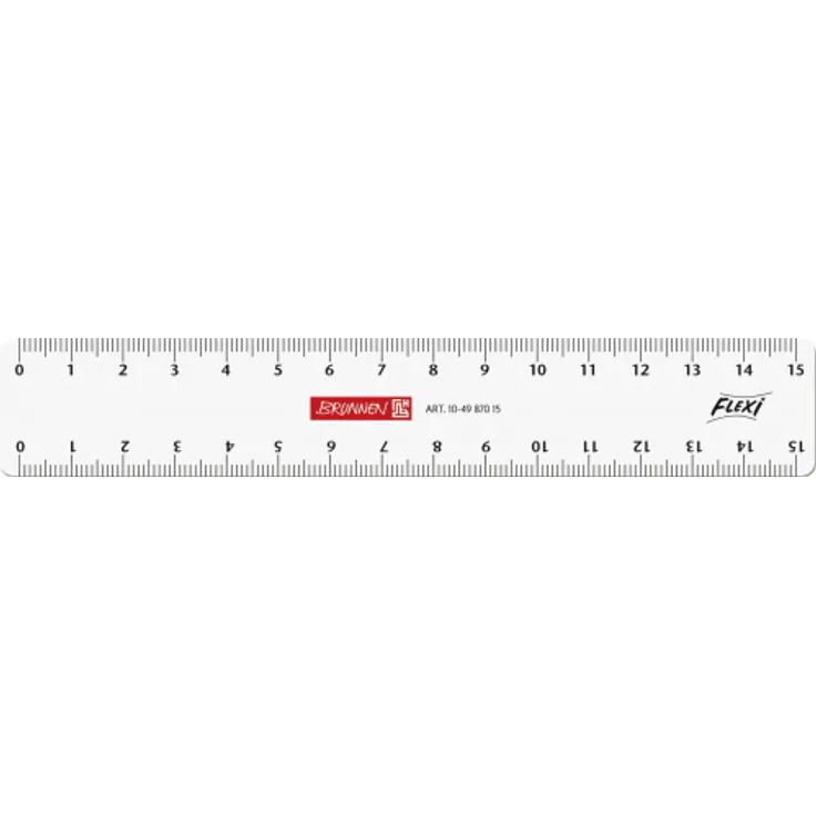 Brunnen Flexi-Lineal 15 cm glasklar