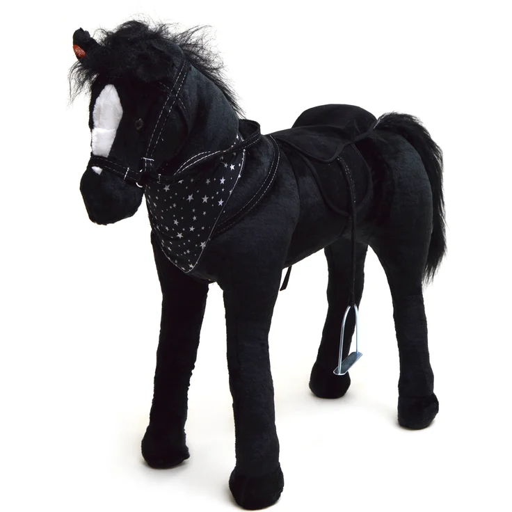Pink Papaya Stehpferd zum draufsitzen | 75cm Spielpferd zum Reiten Polly | Pferd zum Reiten für Kinder mit Sound | Sattel Pferd – Bild 2