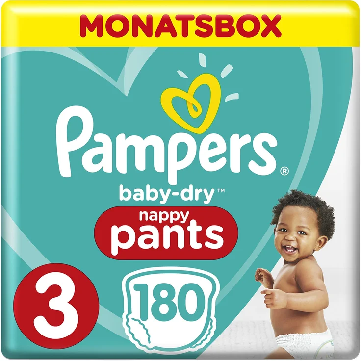 Pampers - Baby-Dry Pants Größe 3 Midi Monatsbox - Preisvergleich