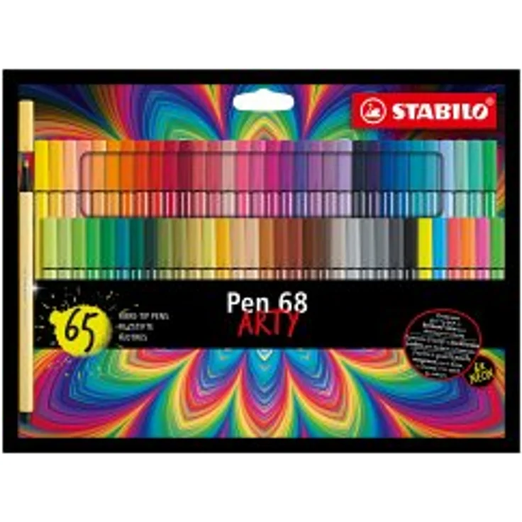 Premium-Filzstift - STABILO Pen 68 - ARTY - 65er Pack - mit 65 verschiedenen Farben – Bild 1