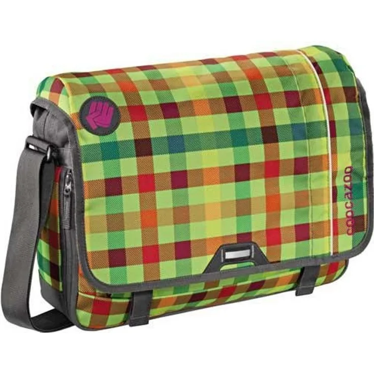 Coocazoo Umhängetasche Hangdang - Motiv: Hip to be Square Green, 44 cm, 19 Liter, 0,6 kg - Farbe: grün