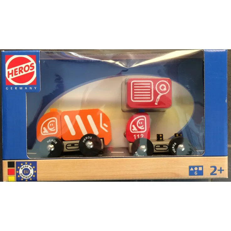 Heros Baufahrzeug, Feuerwehr Holzspielzeug