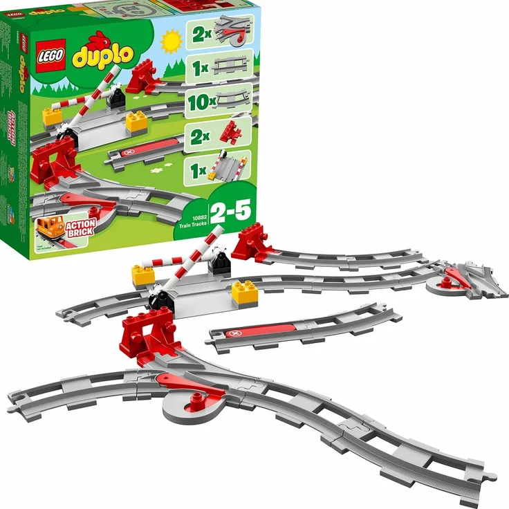 LEGO Duplo 10882 'Eisenbahn Schienen', 23 Teile, ab 2 Jahren – Bild 1